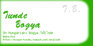 tunde bogya business card